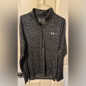 Under Armour light pull over , size large, gray and white